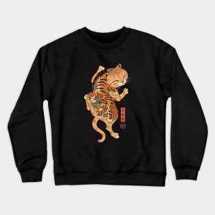 Tiger Cat Irezumi Crewneck Sweatshirt